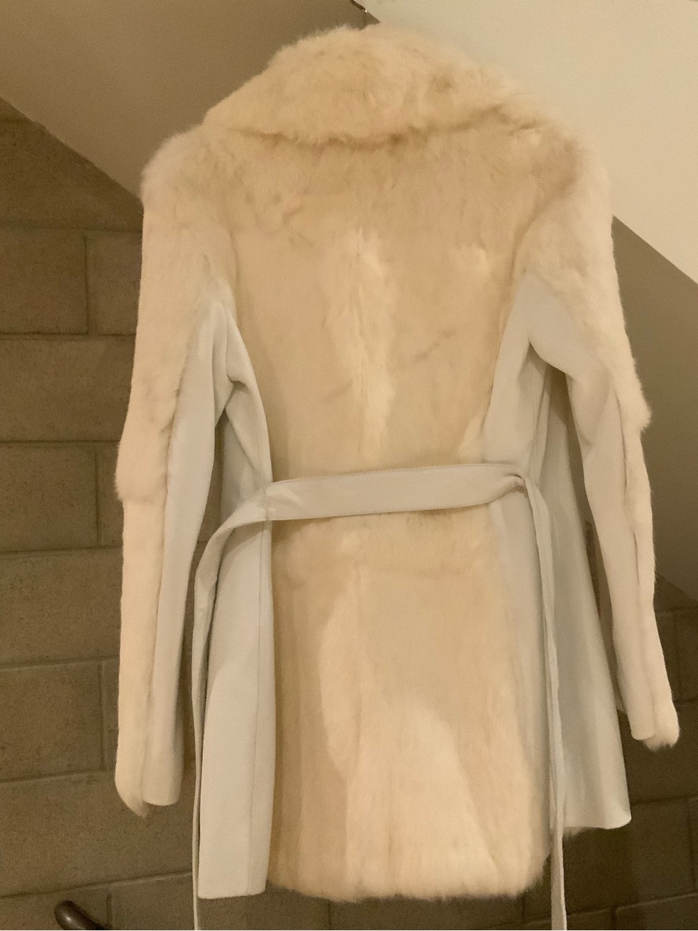 Bebe fur and leather jacket sz s - Picture 4 of 6